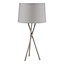 First Choice Lighting Trinity Grey Table Lamp With Shade