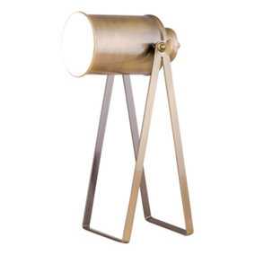 First Choice Lighting Tripod Antique Brass Task Table Lamp