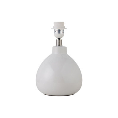 First Choice Lighting Tuscan White Ceramic Table Lamp Base Only for 25cm Diameter Shade