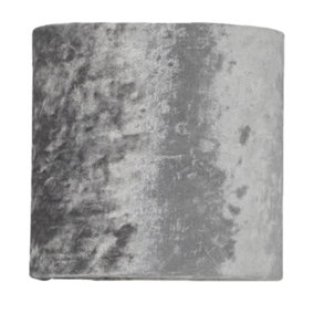 First Choice Lighting Velvet Grey 15.5 cm Fabric Shade