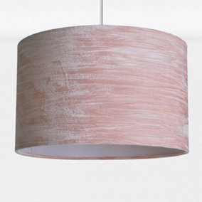 First Choice Lighting Velvet Pink 32 cm Easy Fit Fabric Pendant Shade
