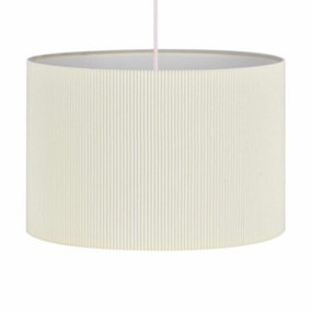 First Choice Lighting White Pleated 30cm Pendant Lightshade