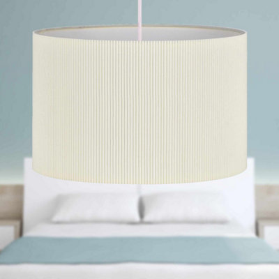 First Choice Lighting White Pleated 33cm Pendant Lightshade