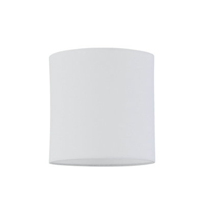 First Choice Lighting White Textured Cotton 17cm Table Lamp Shade