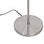 First Choice Lighting Winchester Satin Nickel Grey Floor Lamp