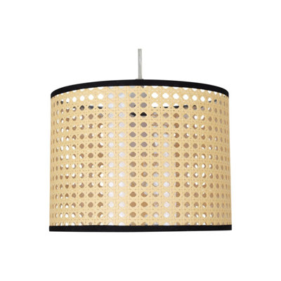 First Choice Lighting Woven 25cm Wicker Easy Fit Pendant Shade