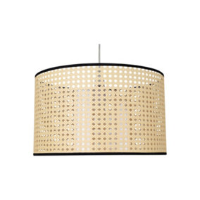 First Choice Lighting Woven 40cm Wicker Easy Fit Pendant Shade