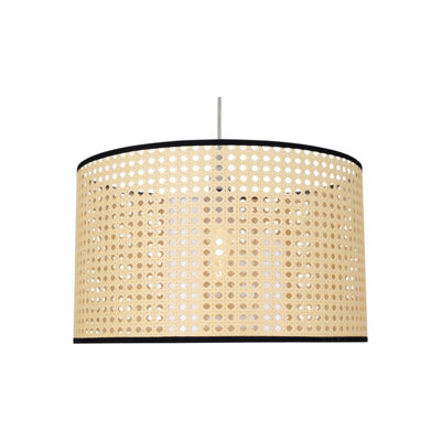 First Choice Lighting Woven 40cm Wicker Easy Fit Pendant Shade
