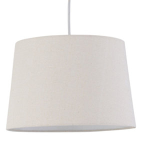 First Choice Lighting Zoey Natural Linen Easy Fit Pendant or Lamp Shade