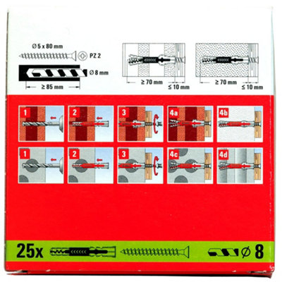 Fischer DuoPower 8X65 S PLUG + SCREW - 3