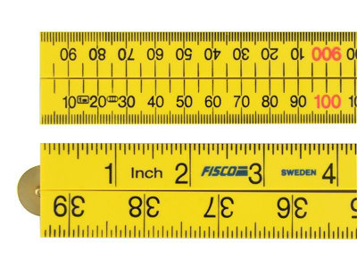 FISCO Durable Yellow ABS Nylon Measuring Rule 1M / 39Inches