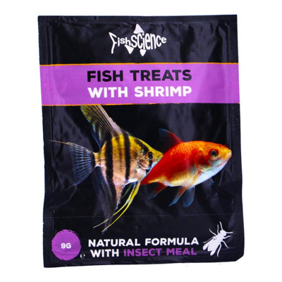 Fish Science Fish Treats with Shrimp - 9g Sachet for Healthy and Happy Fish