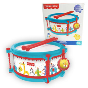 Fisher Price 19 cm Drum and Drumsticks Kids Toys Children Easy-to-use