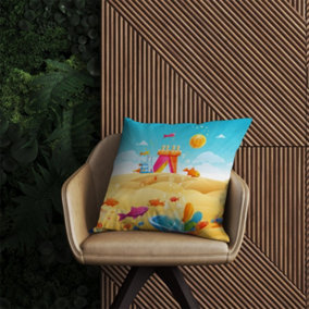 Fishes On A Beach Holiday Outdoor Cushion 60cm x 60cm