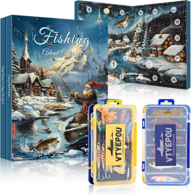 LFFLZ Christmas Advent Calendar 2025, Fishing Lures Set, 24