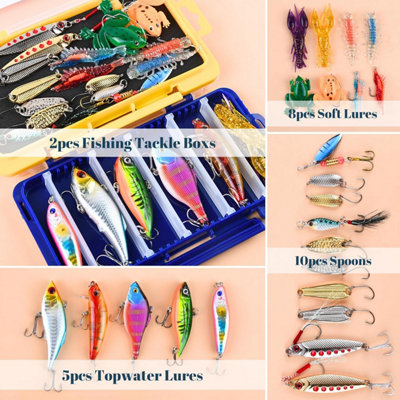 FISHING ADVENT CALENDAR 2025 FOR MEN FISHING LURE SET WITH TACKLE BOX ADVENT  CALENDAR