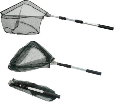 Fishing Landing Net Retractable Handle, Freshwater Use, Extends to 40 ...