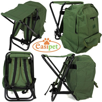 Fishing Tackle Stool Backpack Seat Bag Camping Hiking Rucksack