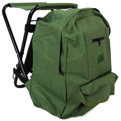 Fishing Seat Box Backpack Fishing Camping Tackle Bag Seat Box Bag Army  Green