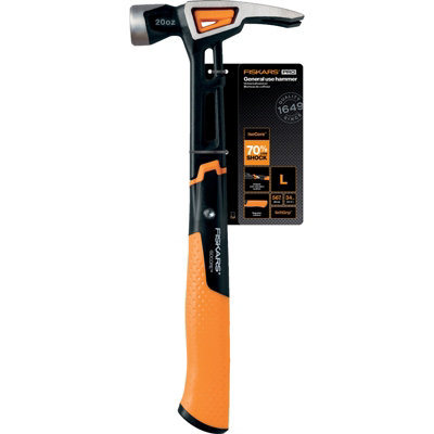 Fiskars 1020214 Anti Shock IsoCore Hammer 20oz Rip Claw 13.5 Magnetic Nail Start