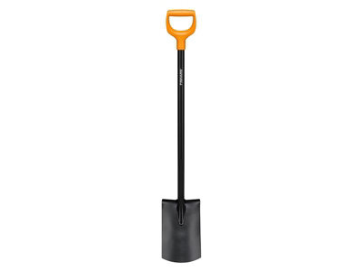 Fiskars 1066717 Solid Metal Rounded Spade Shovel FSK1066717