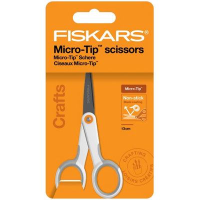 Fiskars 13cm Scissors Non-stick Micro-Tip Precision Cut