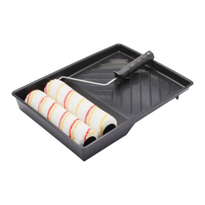 Fit For The Job 2 x Paint Roller and Tray Set 9 inch Emulsion and Masonry