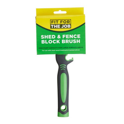 Fit For The Job 4 inch Large Capacity Shed And Fence Block Brush