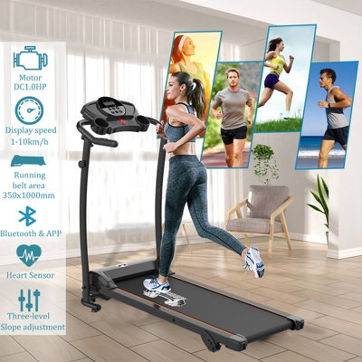 FIT4YOU Folding Electric Treadmill Motorised Running Fitness