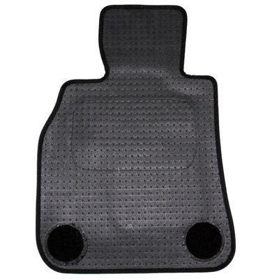 Fits BMW 1 Series E87 2004 to 2011 Tailored Carpet Car Mats Black 4pcs Fabric Tabs - 5