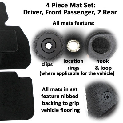 Fits BMW 1 Series F20/F21 2012-2019 Tailored Carpet Car Mats 4pc Floor Set - 4