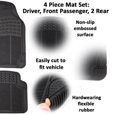 Fits BMW Mini One Cooper Mk2 2007 to 2013 Tailored Rubber Car Mats 4pc Floor Set