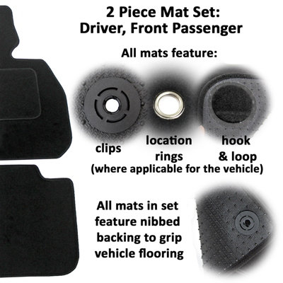 Fits Citroen Berlingo Van Mats Carpet Mk3 2019 onwards 2pc Car Floor Set