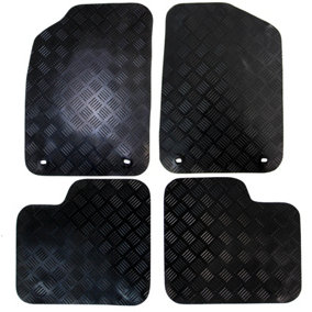 Fits Fiat 500 Car Mats Tailored Rubber 2012 onwards 4pc Black Floor Set