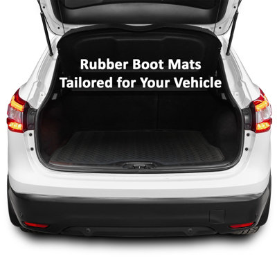 Fits Ford Fiesta Boot Mat Tailored Rubber Mk7 2009 to 2016 Car Floor 1pc Black