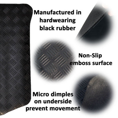 Fits Ford Fiesta Boot Mat Tailored Rubber Mk7 2009 to 2016 Car Floor 1pc Black - 3