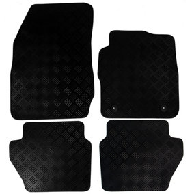 Fits Ford Fiesta Mk7 2011-2017 Tailored Rubber Car Mats Black 4pc Floor Mat Set