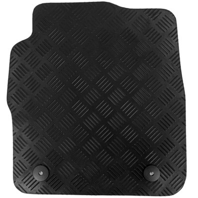 Fits Ford Fiesta Mk7 2011-2017 Tailored Rubber Car Mats Black 4pc Floor Mat Set