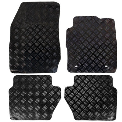 Fits Ford Fiesta Mk7 Car Mats Rubber 2009 to 2011 4pc Floor Set Oval ...