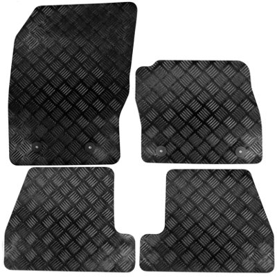 Fits Ford Focus Mk3 2011 - 2018 Tailored Rubber Car Mats Black 4pc Floor Set