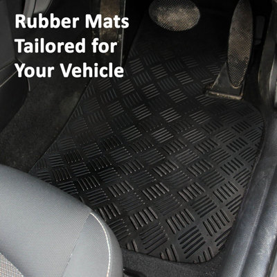 Black rubber car mats online
