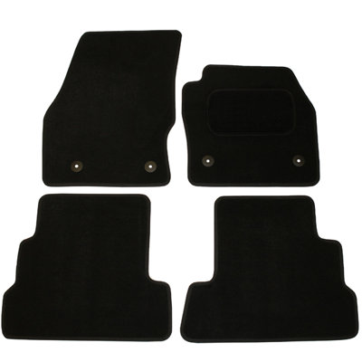 Fits Ford Kuga Car Mats Tailored Carpet 2015 to 2019 4pc Black Floor Set DIY at B&Q