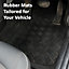 Fits Kia Ceed 2012 to 2018 Tailored Rubber Car Mat 4pcs Black Floor Set Ceed