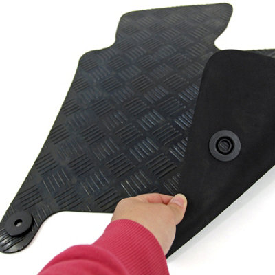Fits Kia Ceed 2012 to 2018 Tailored Rubber Car Mat 4pcs Black Floor Set Ceed - 5