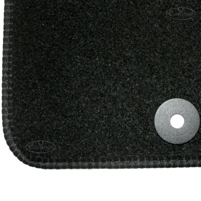 Fits Kia Picanto 2011-2017 Tailored Carpet Car Mats Black 4pc Floor Set - 5
