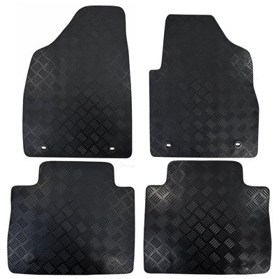 Fits MG HS Manual/Automatic Car Floor Mats Tailored Rubber 2019 onwards 4pc Set Black