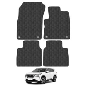 Fits Nissan X-Trail Mild Hybrid 2022-Onward Car Mats Rubber Tailored Heavy-Duty