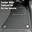 Fits Peugeot 207 2006-2014 Tailored Carpet Car Mats Black 4pcs Floor Set