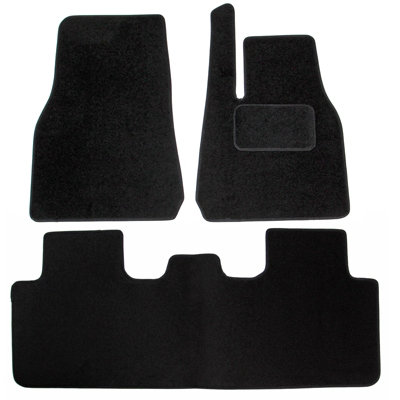 Fits Tesla Model Y Car Mats Tailored Carpet 2022 onwards 3pcs Black Floor Set