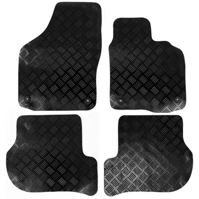 Fits VW Golf Mk 6 Deluxe Tailored Rubber Car Mats 2008-2013 Black 4pc Floor Set